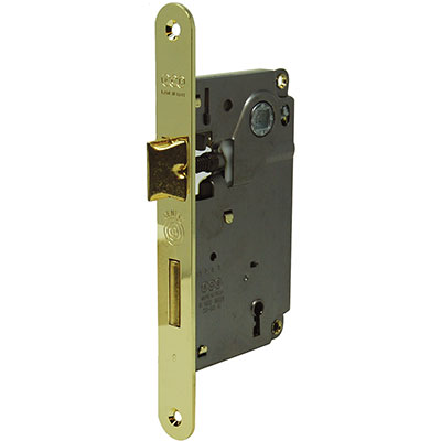 SERRATURA PATENT B.TONDO OTTONATO CENTRO AGB I.MM 90 F.MM 22 E.MM 50