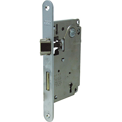 8290232.jpg SERRATURA PATENT B.TONDO CROMO OPACO CENTRO AGB I.MM 90 F.MM 22 E.MM 50 - immagine 1