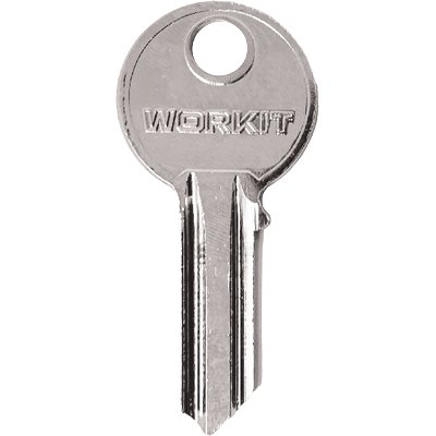 CHIAVE PIATTA SERRATURA CANCELLO S001 C001 WORKIT OTTONE CROMATO