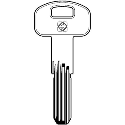 CHIAVE PUNZONATA SECUREMME K2 SCM1R SILCA OTTONE NICHELATO