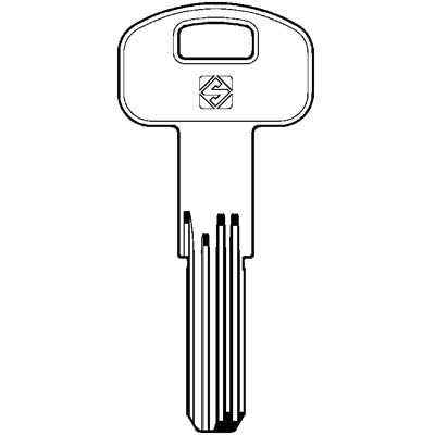 CHIAVE PUNZONATA SECUREMME K1 SCM2 SILCA OTTONE NICHELATO