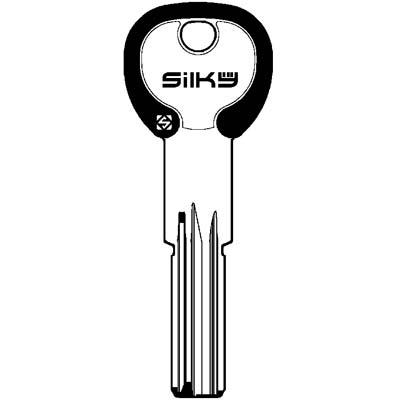 CHIAVE PUNZONATA AGB AGB8DZ SILKY SILCA OTTONE NICHELATO