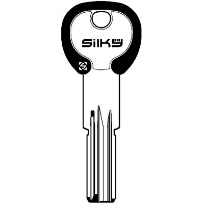 CHIAVE PUNZONATA AGB AGB9DZ SILKY SILCA OTTONE NICHELATO