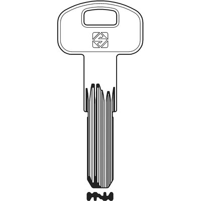 CHIAVE PUNZONATA SECUREMME SCM5R SILCA OTTONE NICHELATO