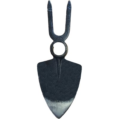 ZAPPA CUORE BIDENTE OCCHIO TONDO STARS ACCIAIO FORGIATO GR 520 MM 100X275 SM.MM 31