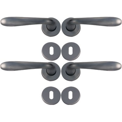 MANIGLIA GOCCIA CROMO ROSETTA FORO PATENT ZAMA CROMO SATINATA Q8 CF=PZ 4