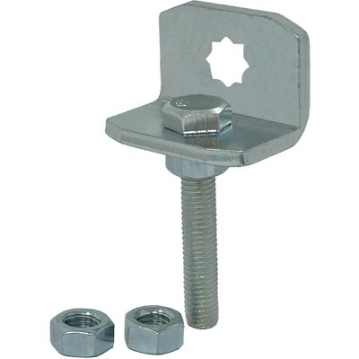 SUPPORTO ANGOLARE REGOLABILE X MOTORE APRIMATIC ACC ZINC + BULLONE + DADI M10  S.MM 10 MM 34X34X50