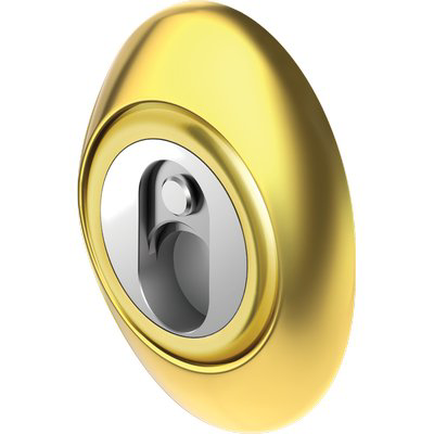 DEFENDER MAGNETICO MRM460 DISEC INOX OTTONE LUCIDO F.SAG I.MM 38 D.MM 46 H.MM 25